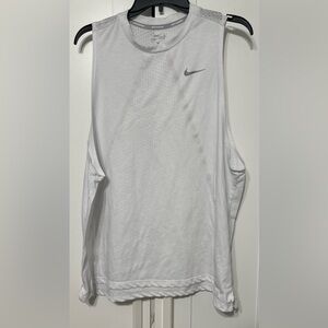 Nike White Sleeveless Athletic Top